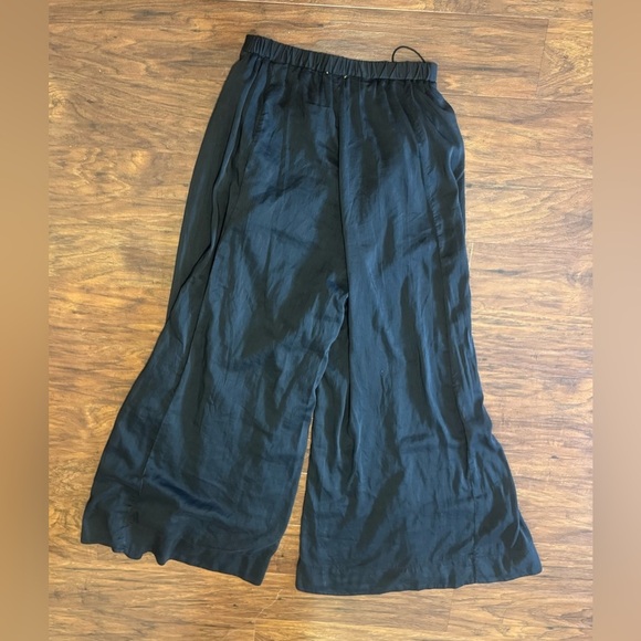 Forte Forte Black Semi-Sheer Palazzo Pants Wide Leg Silk Cotton Luxury US 6 - Picture 2 of 13